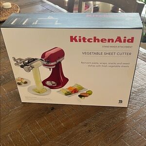 KitchenAid Red Vegetable Sheet Cutter Attachment for Stand Mixer New